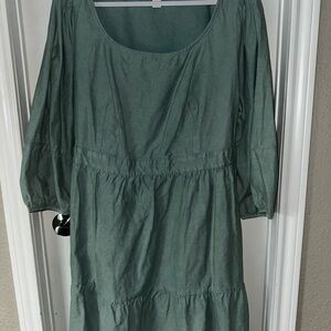 Ava & Viv Teal Long Sleeve Dress